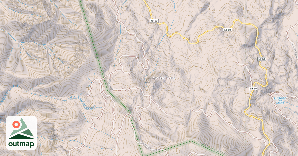 Map of Bigfoot's Dick