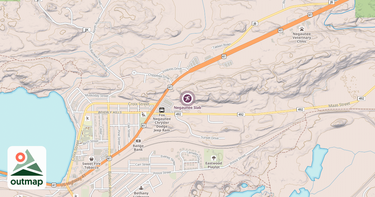Map of Negaunee Slab