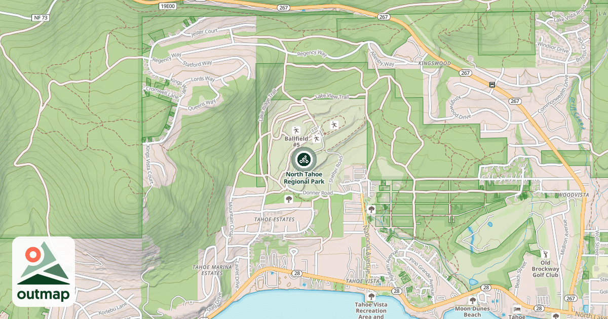 Map of North Tahoe Regional Park