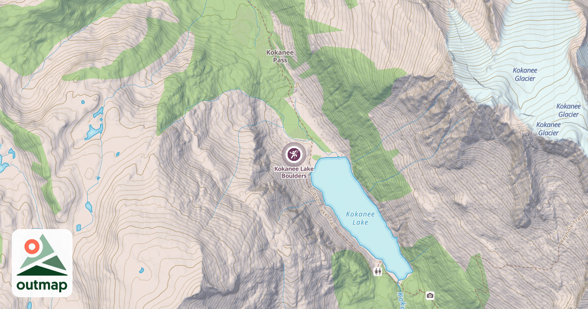 Map of Kokanee Lake Boulders
