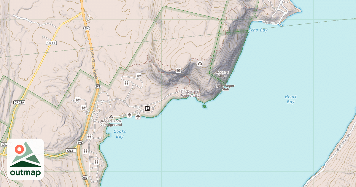 Map of The Descent Route