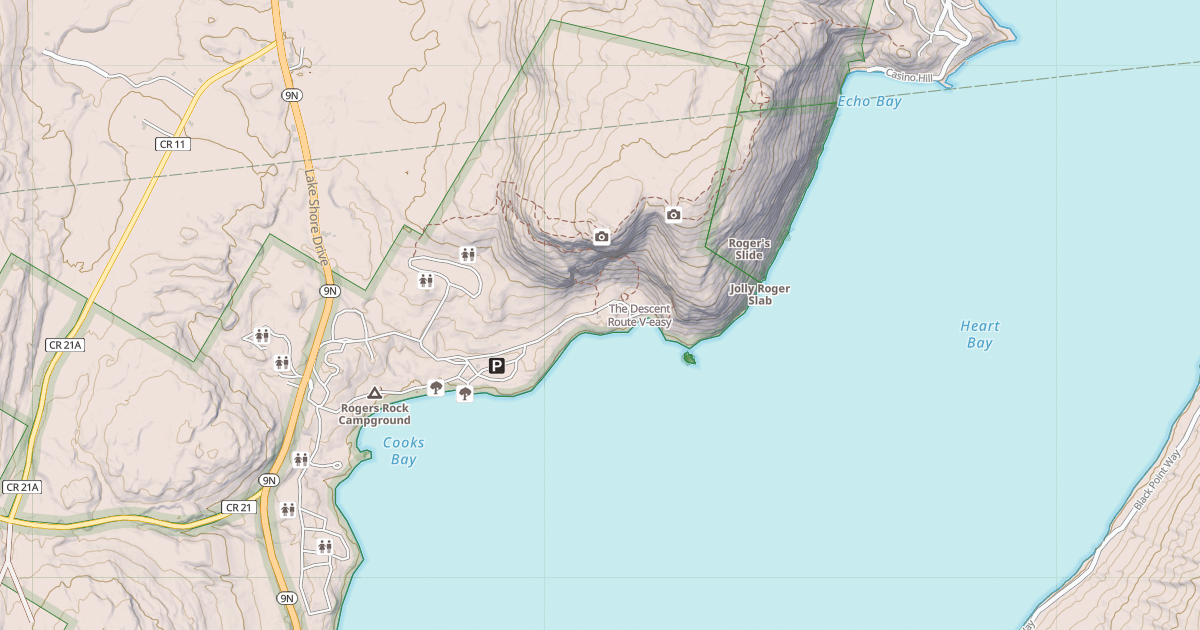 Map preview of The Descent Route