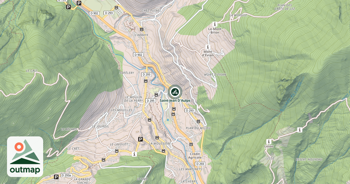 Map of Saint-Jean D'Aulps