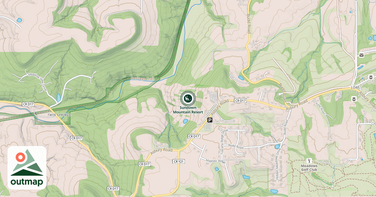 Map of Sundown Mountain Resort