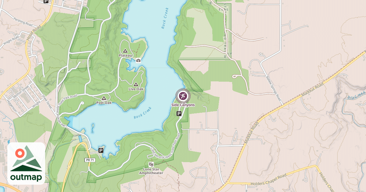 Map of Side Canyons