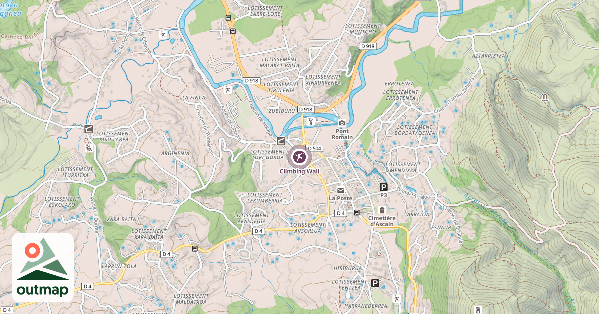 Map of Climbing Wall