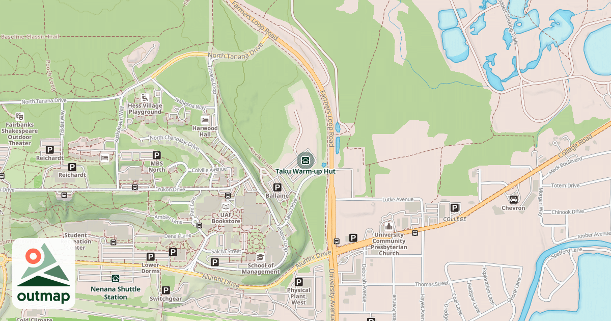 Map of Taku Warm-up Hut