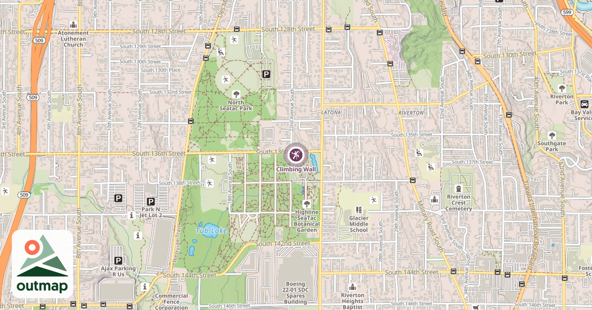 Map of Climbing Wall