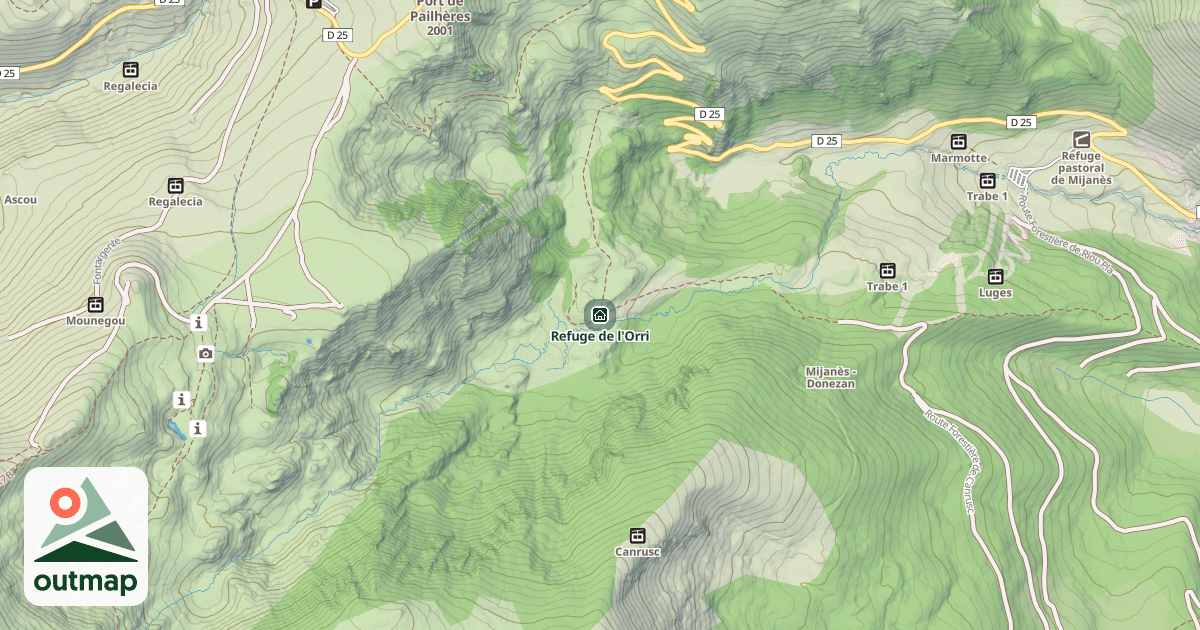 Map of Refuge de l'Orri