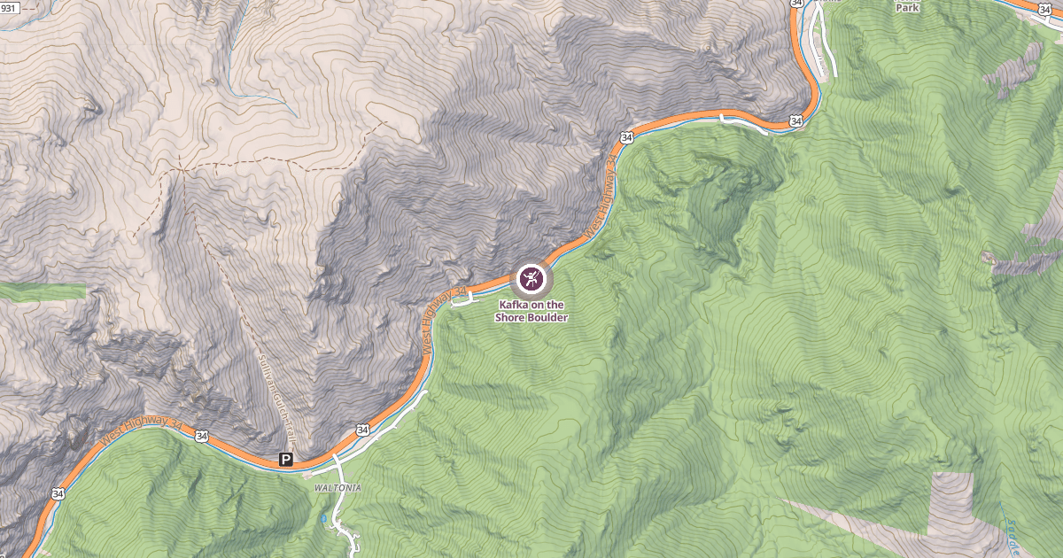 Map preview of Kafka on the Shore Boulder