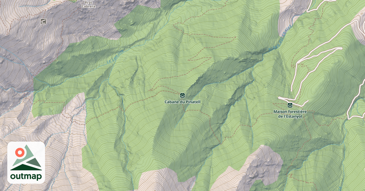 Map of Cabane du Pinatell