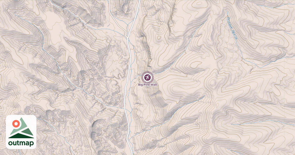 Map of Big Pine Wall