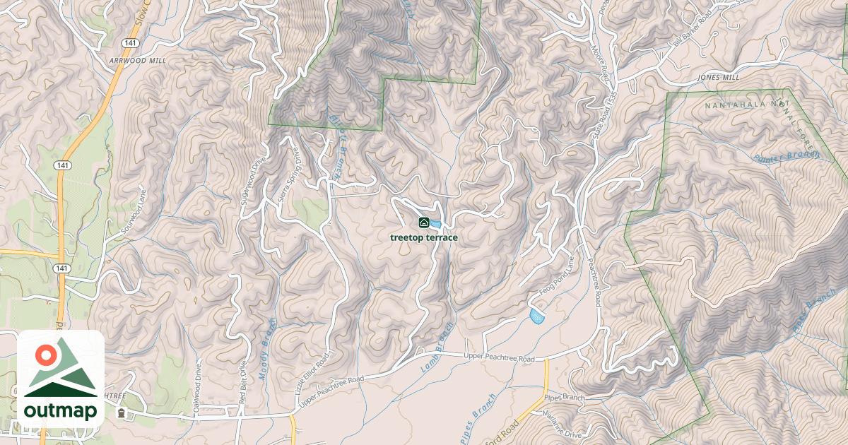 Map of treetop terrace