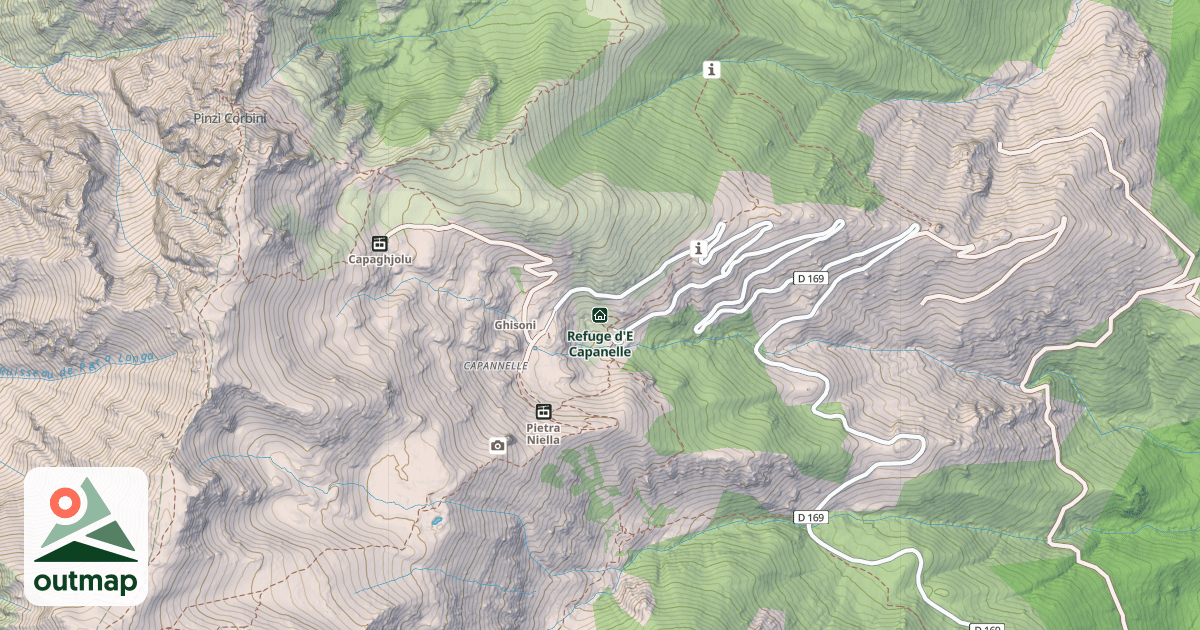 Map of Refuge d'E Capanelle