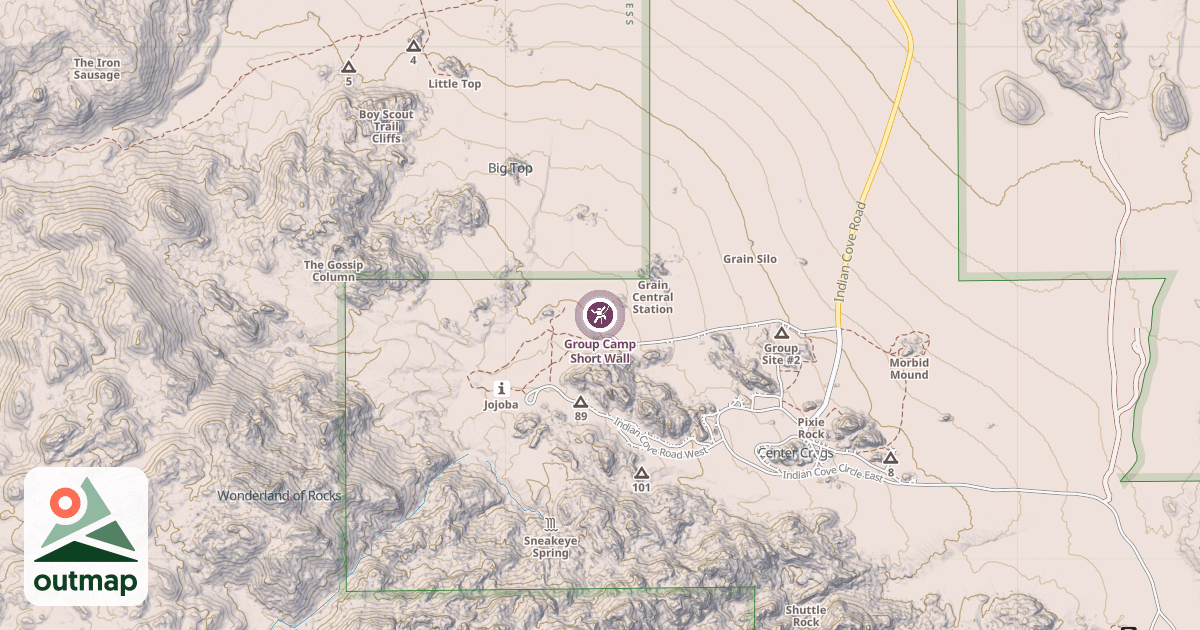 Map of Group Camp Short Wall