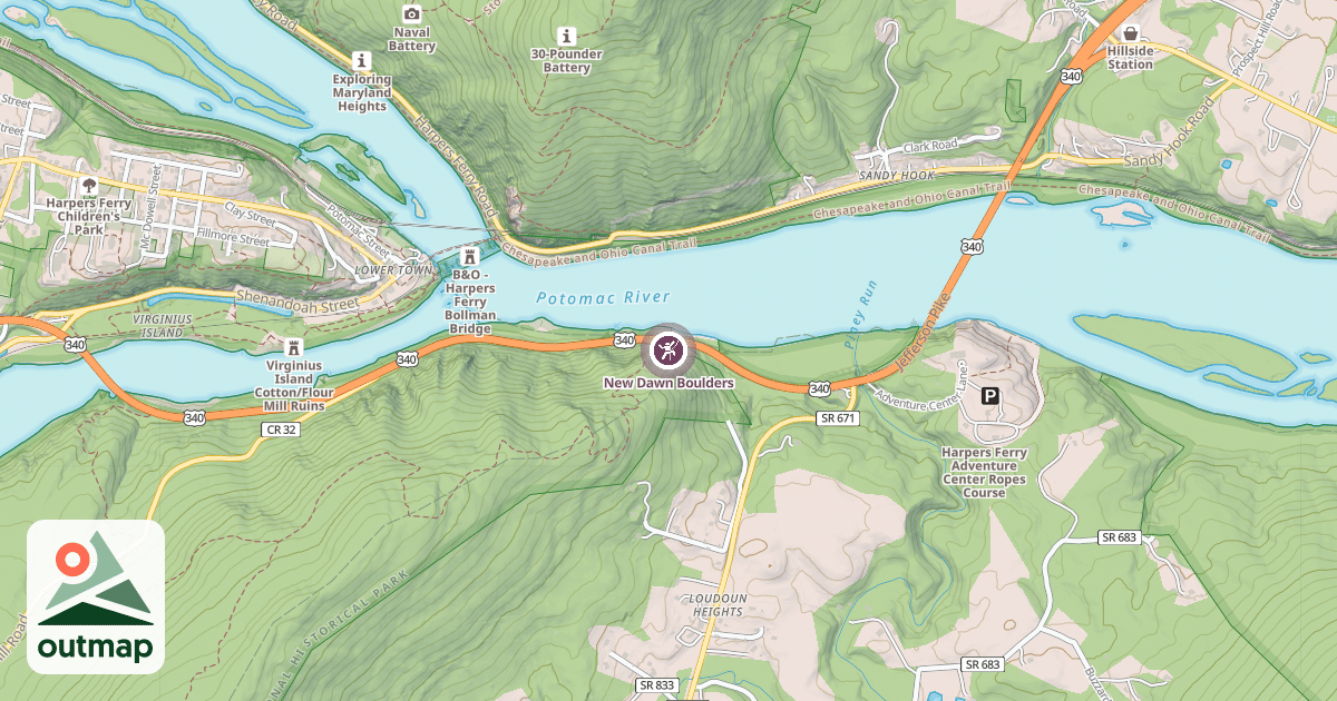 Map of New Dawn Boulders