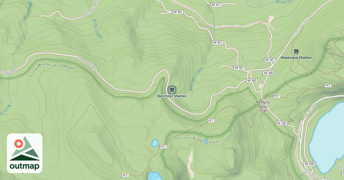 Map of Betchtel Shelter