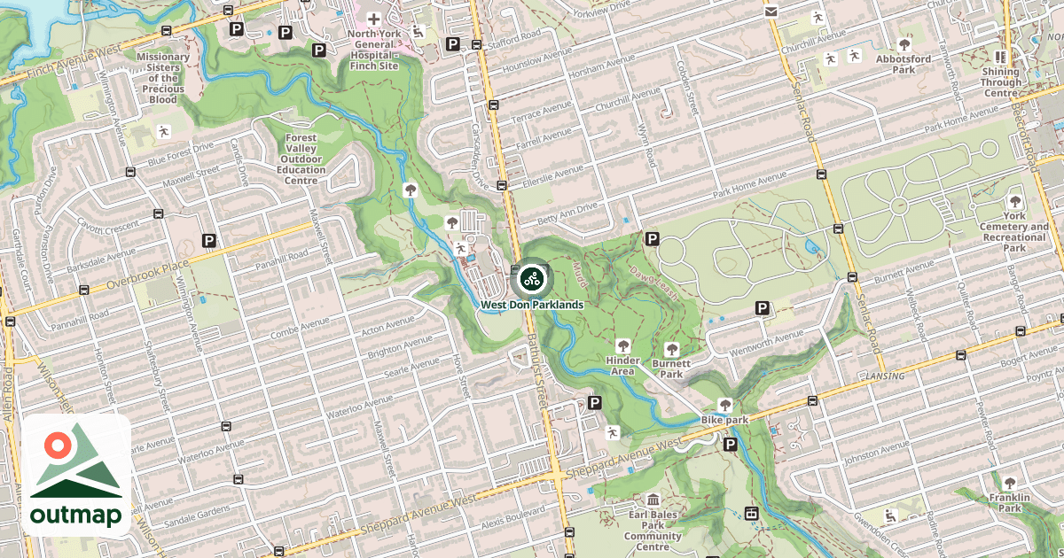 Map of West Don Parklands