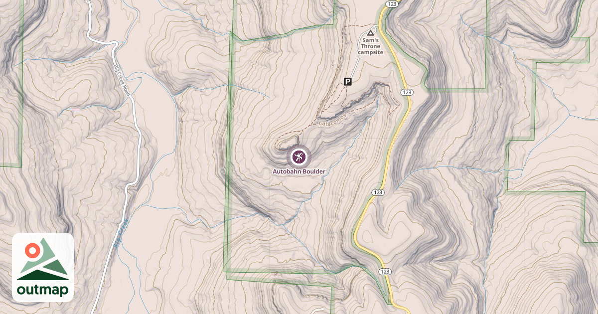 Map of Autobahn Boulder