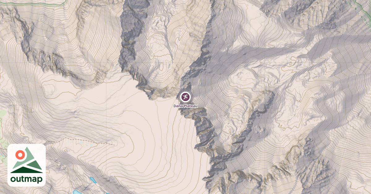 Map of Dana Plateau