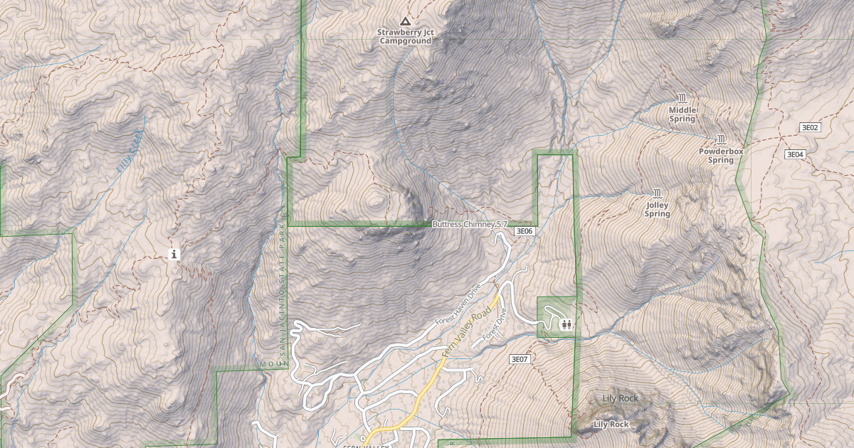 Map preview of Buttress Chimney