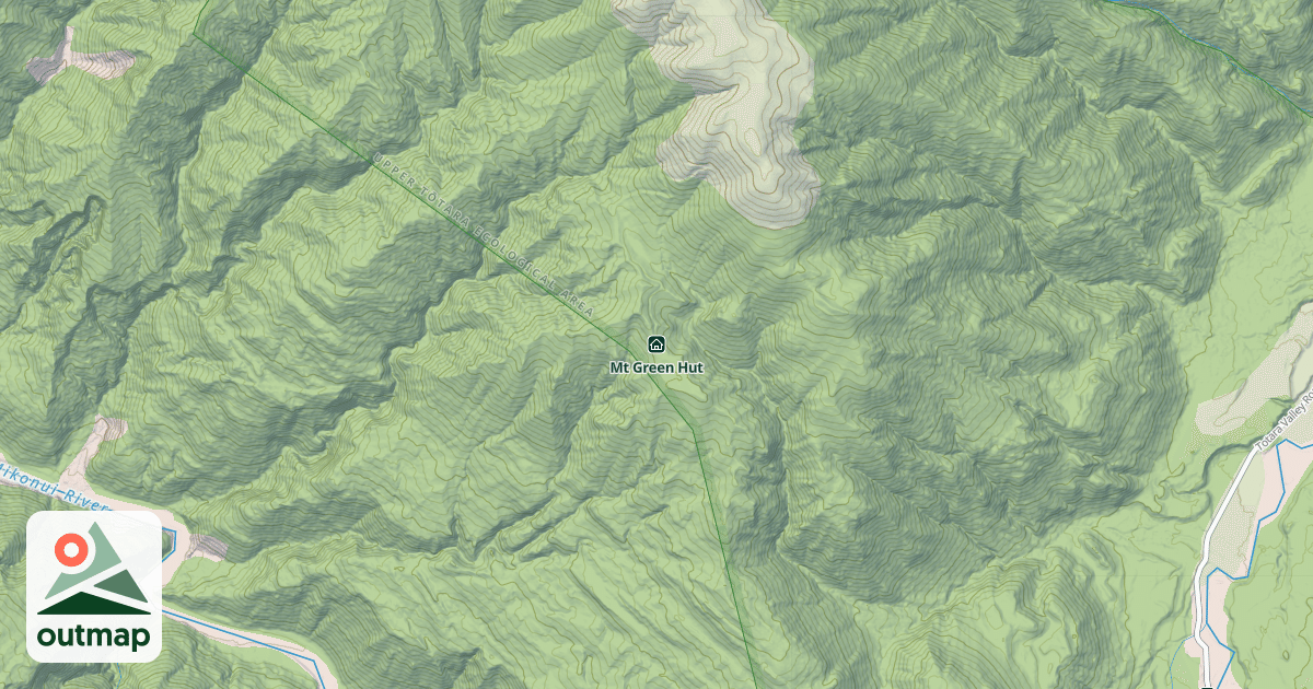 Map of Mt Green Hut