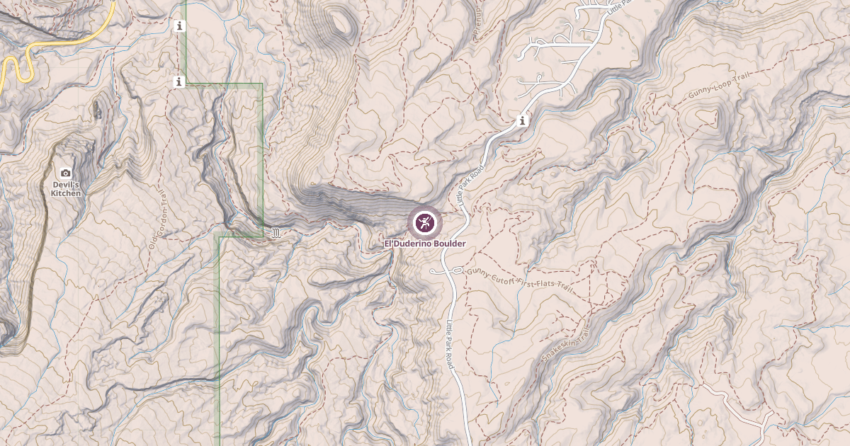 Map preview of El Duderino Boulder