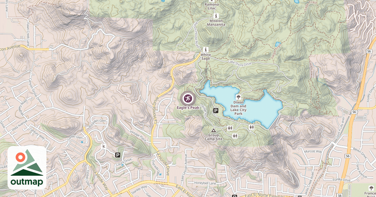 Map of Eagle's Peak