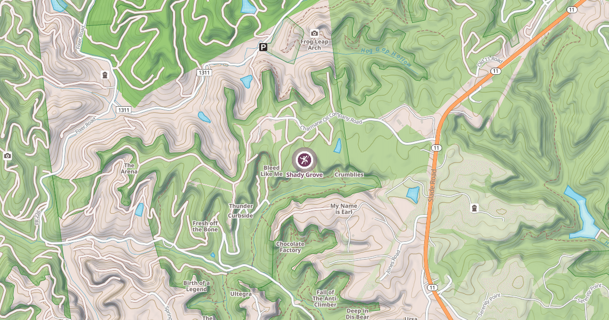 Map preview of Shady Grove