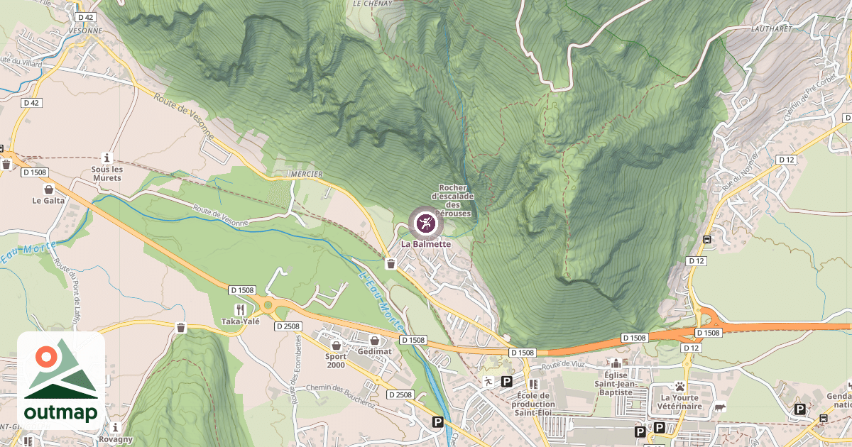 Map of La Balmette