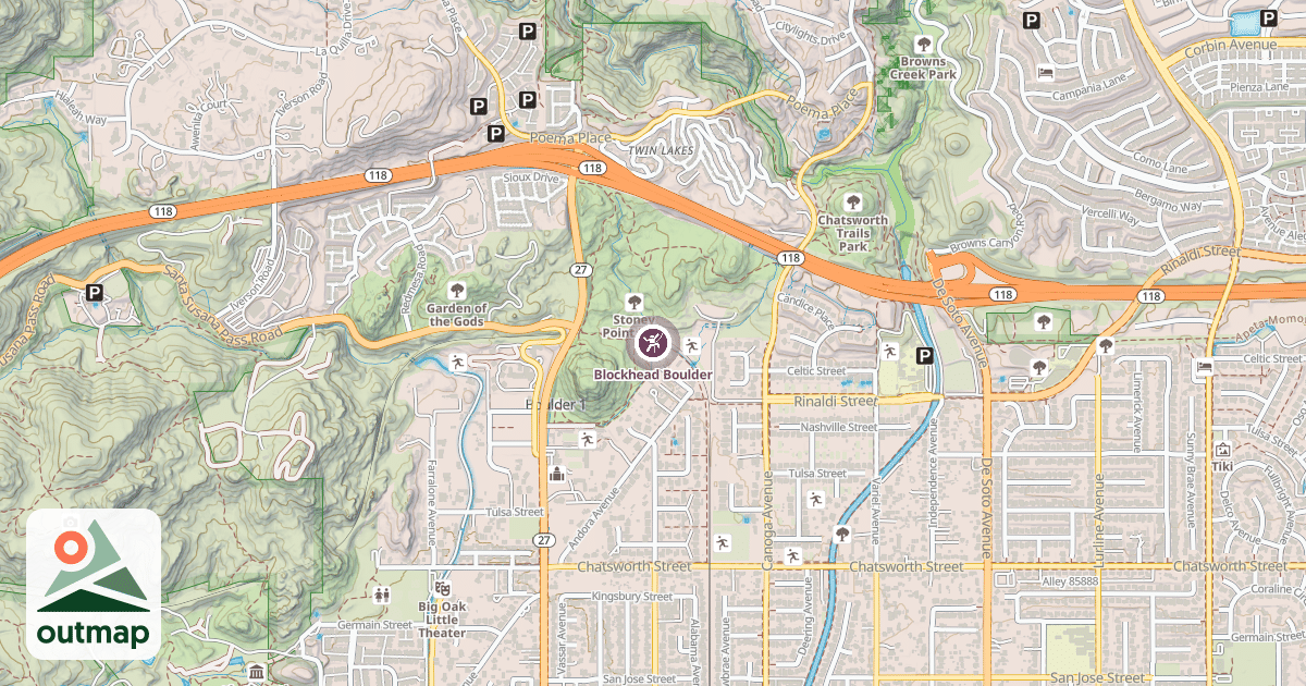 Map of Blockhead Boulder