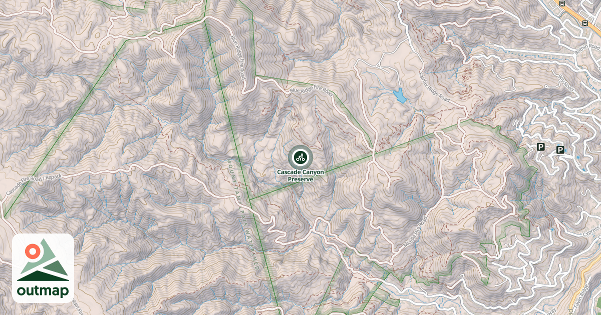Map of Cascade Canyon Preserve