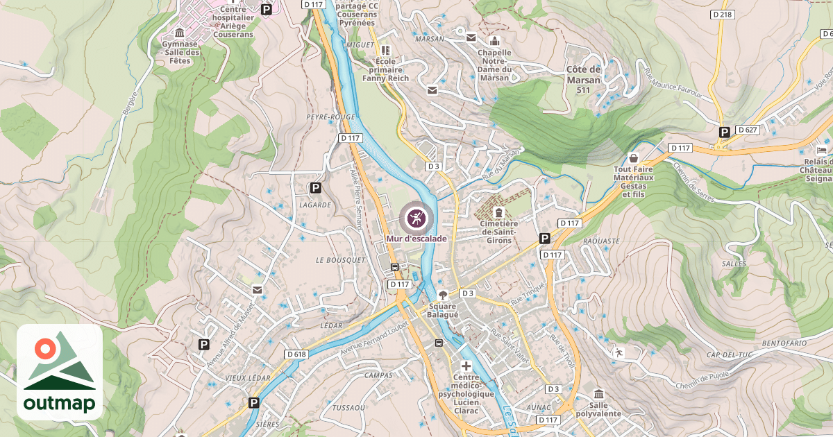Map of Mur d'escalade