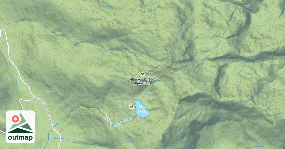 Map of Hišimy̓awiƛ (5040 Alpine Hut)
