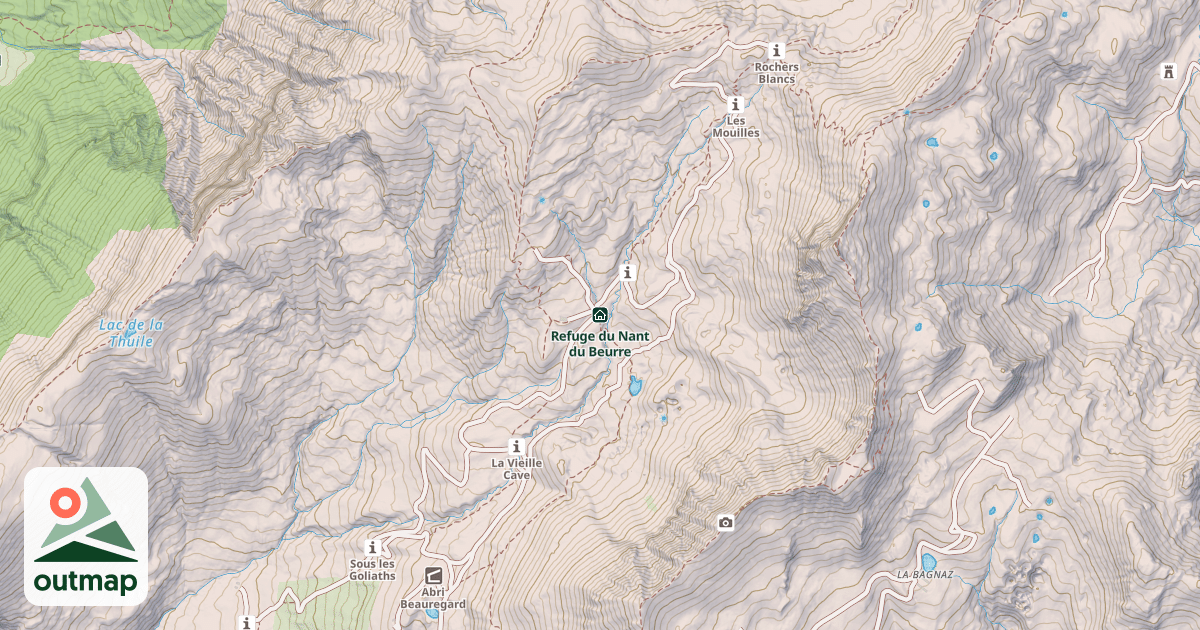 Map of Refuge du Nant du Beurre