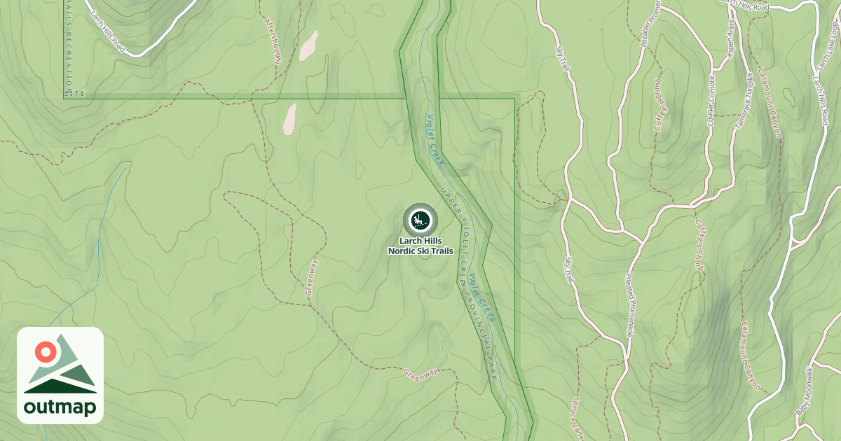 Map of Larch Hills Nordic Ski Trails