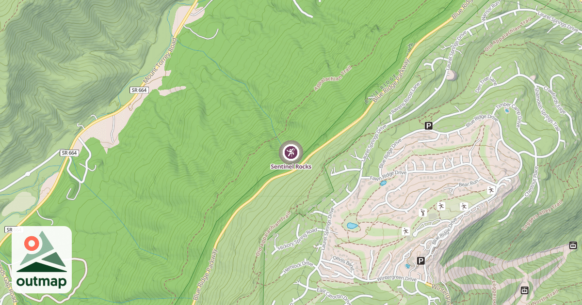 Map of Sentinel Rocks