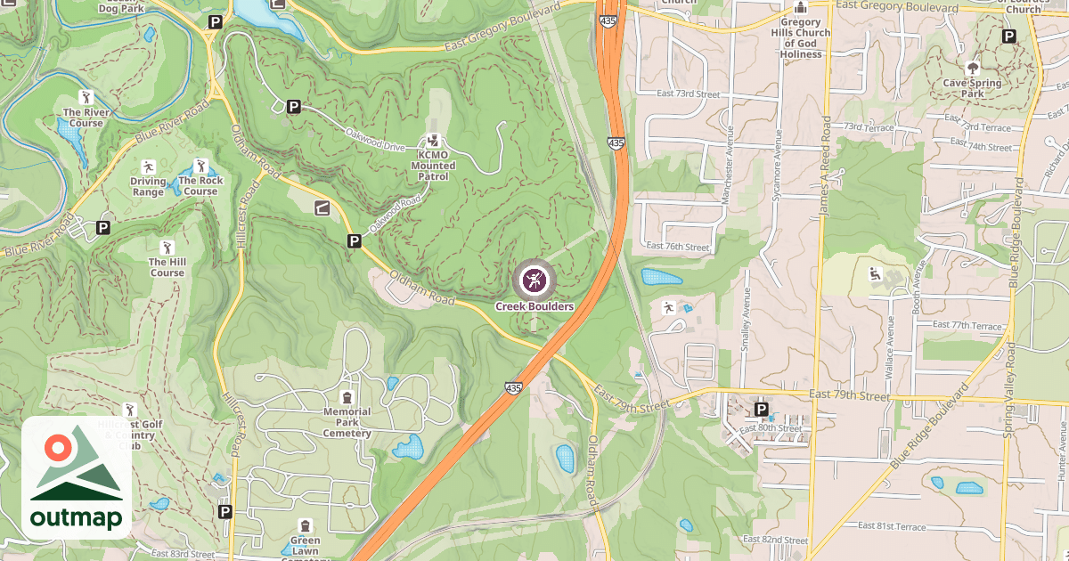 Map of Creek Boulders