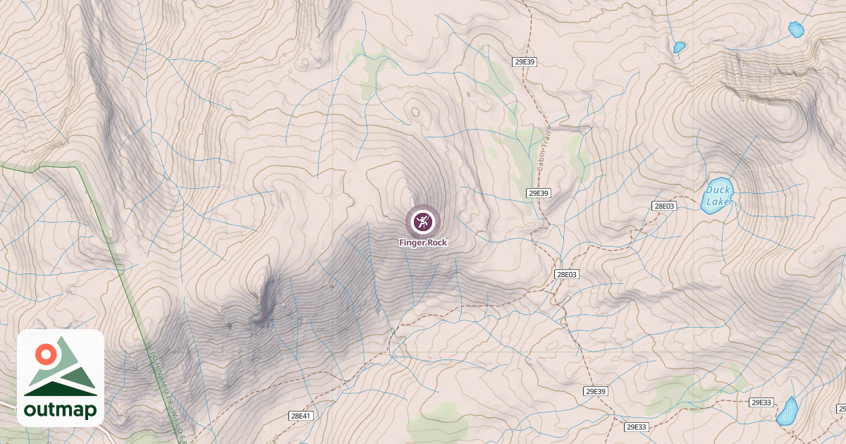 Map of Finger Rock