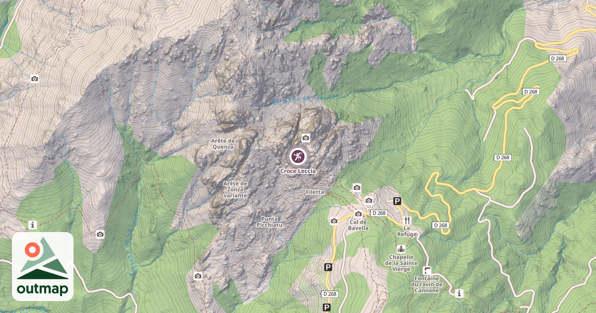 Map of Croce Leccia