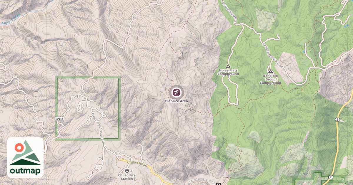 Map of Pie Slice Area