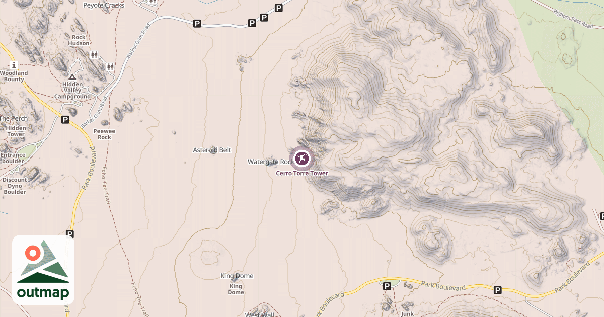 Map of Cerro Torre Tower