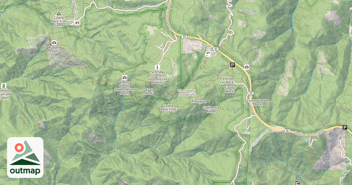 Map of The Sloping Scoops