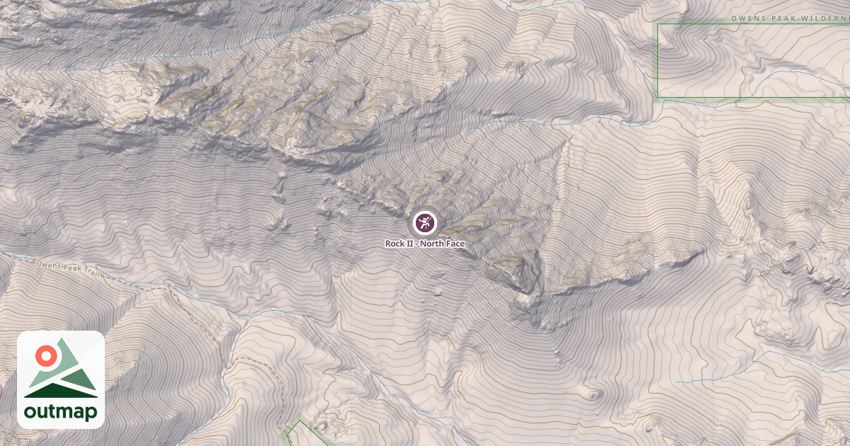 Map of Rock II - North Face