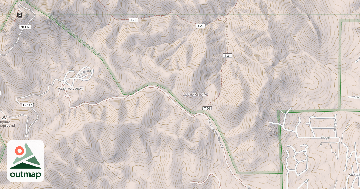 Map of Layback Crack