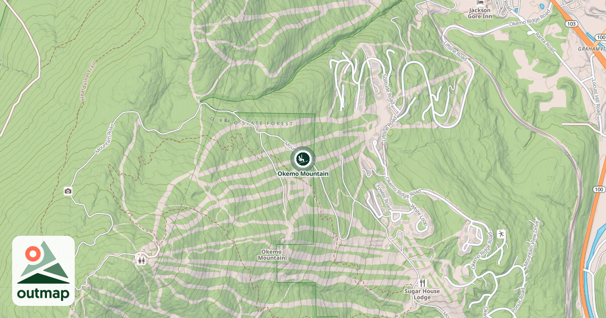Map of Okemo Mountain