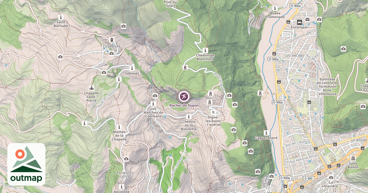 Map of Rocher de Najon