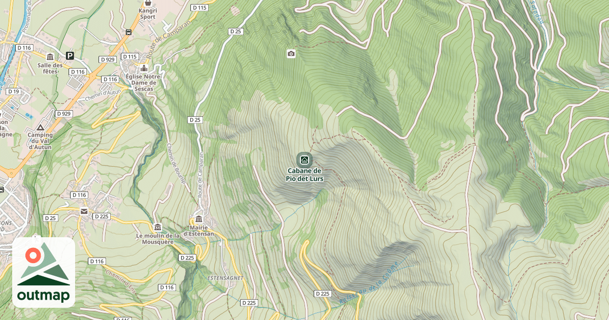 Map of Cabane de Pio det Lurs
