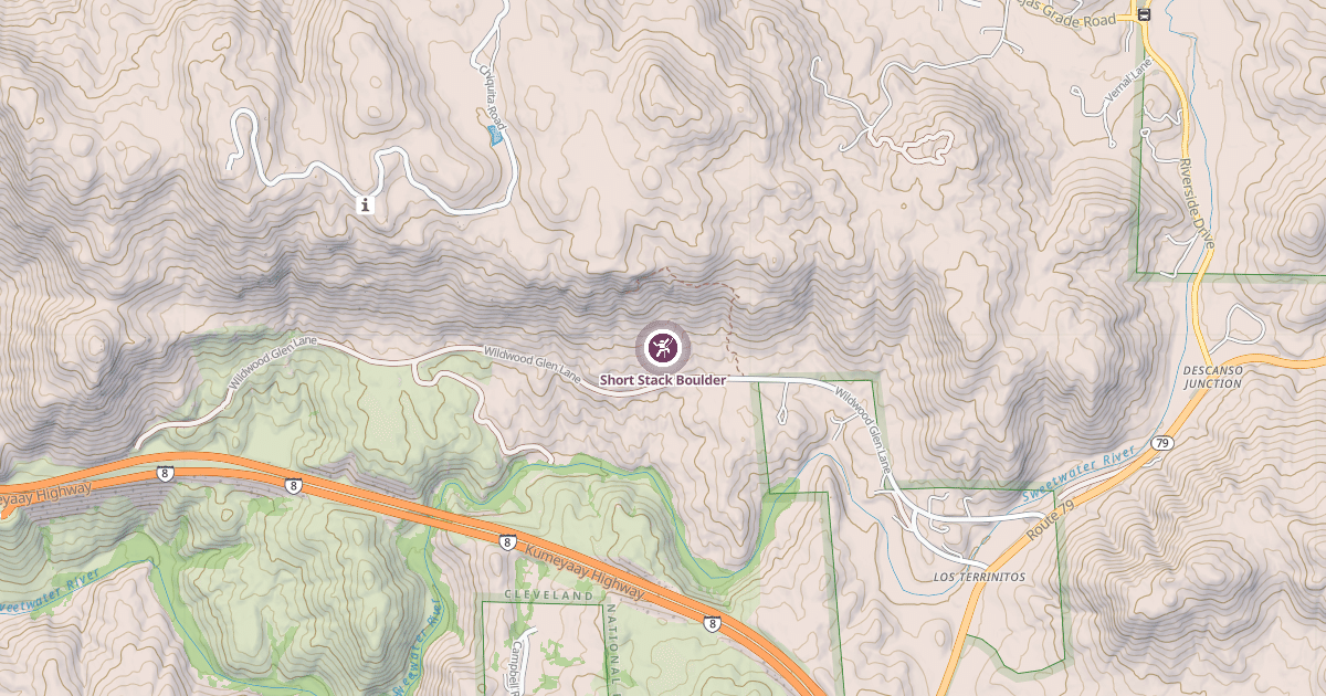 Map preview of Short Stack Boulder