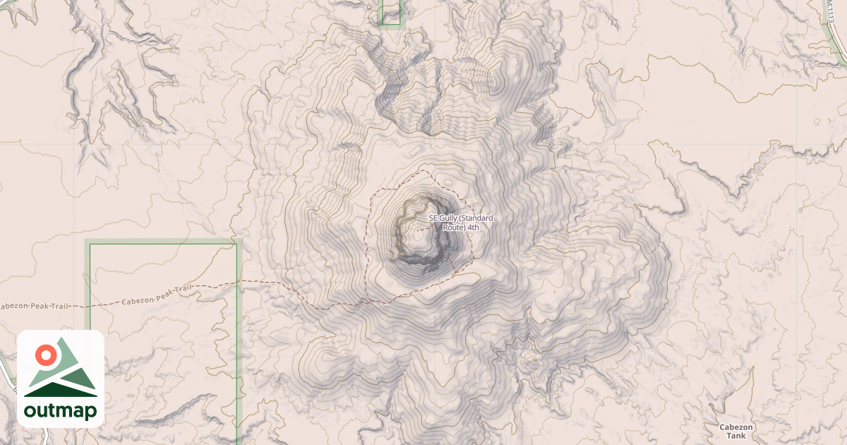 Map of SE Gully (Standard Route)